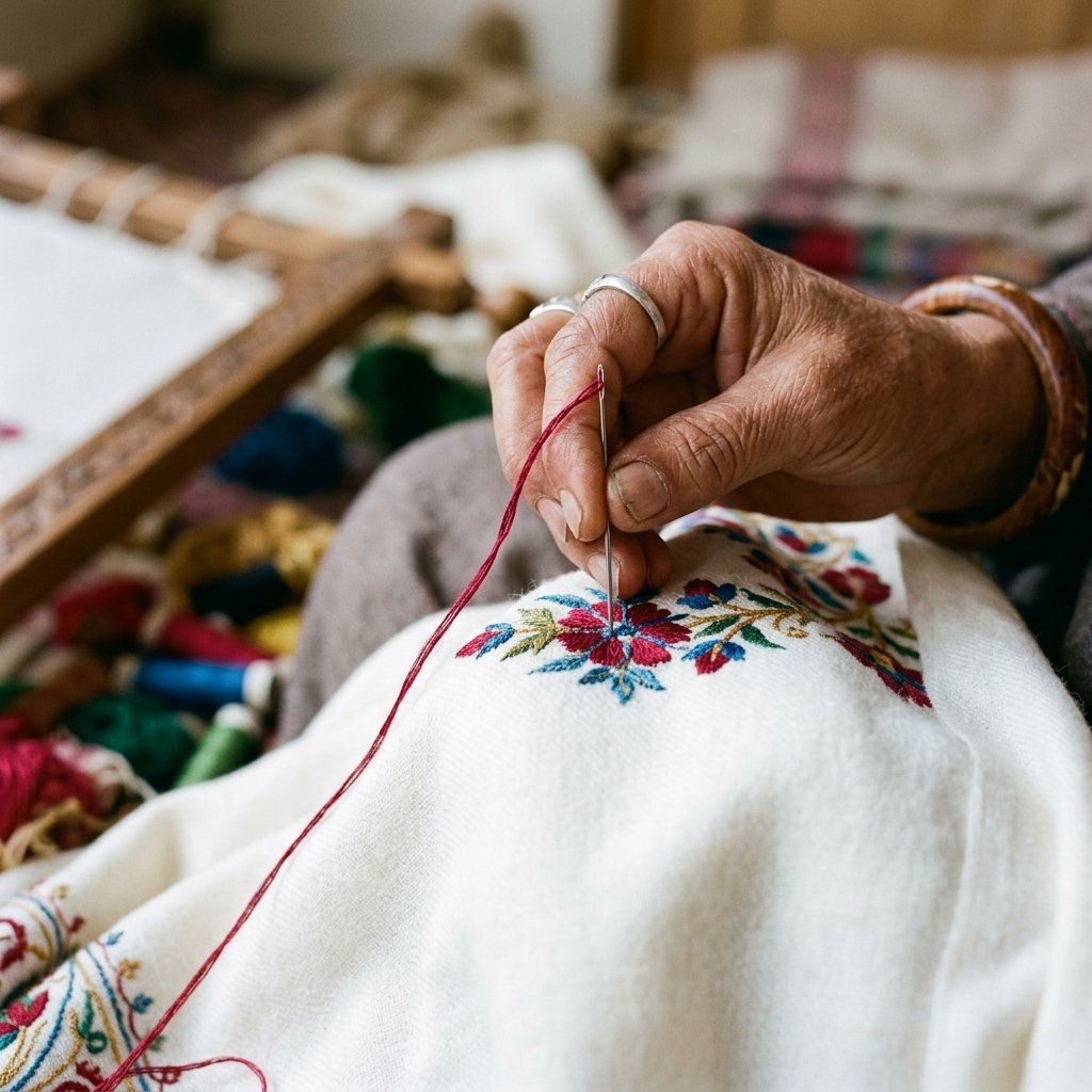 The Intricate Art of Sozni and Jamawar Embroidery