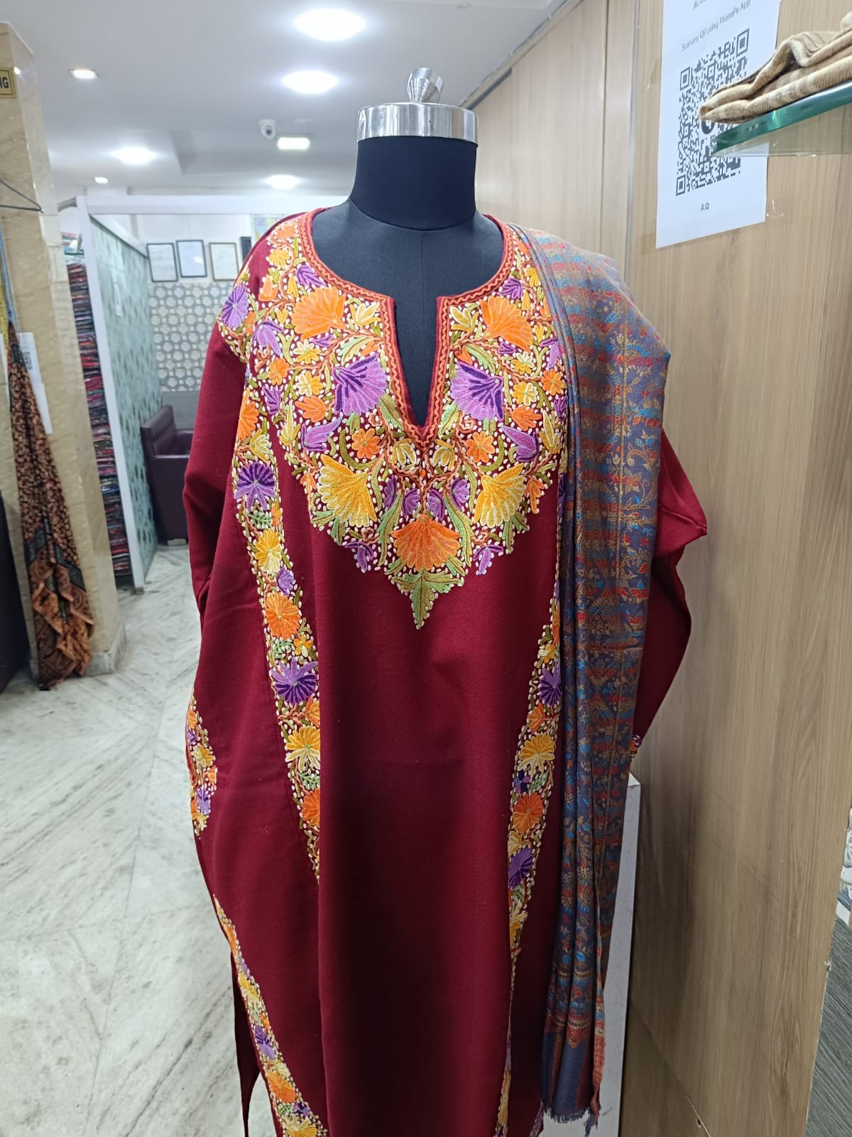 Pure wool pharens with ari embroidery