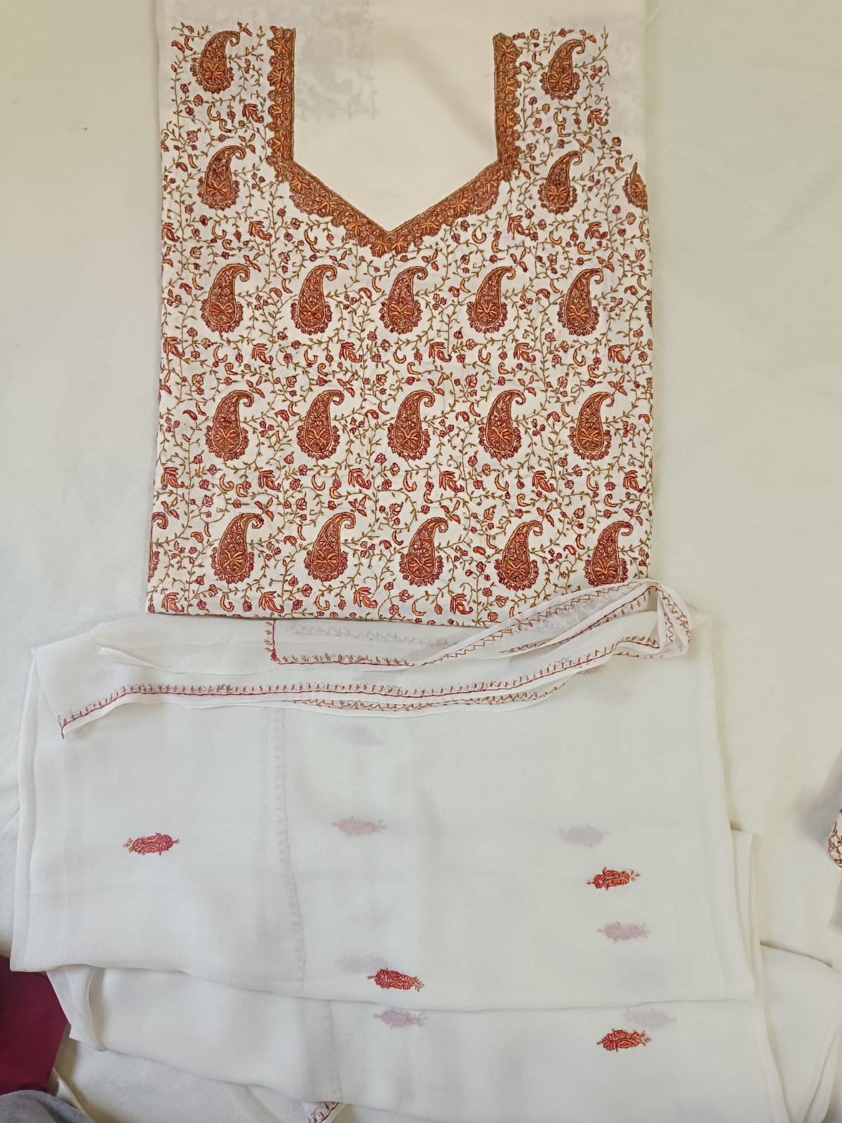 Pure crape suits dupattas with sozni handmade embroidery