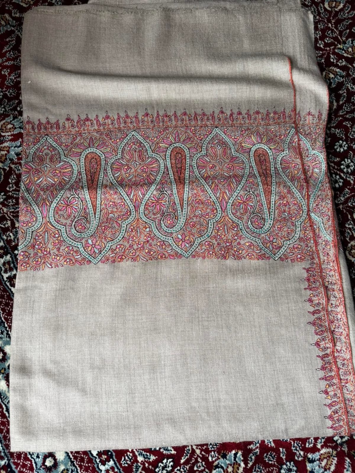 3 yard gents beautiful sozni handmade palla border embroidery dusa