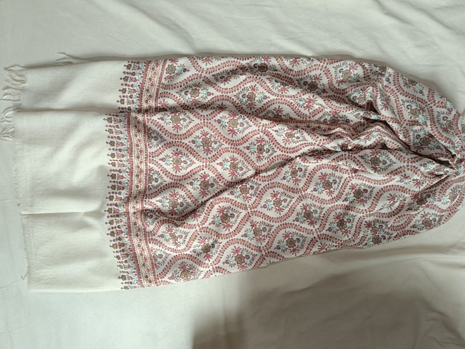 Pure pashmina handmade embroidery xclusive designer jamawar shawl