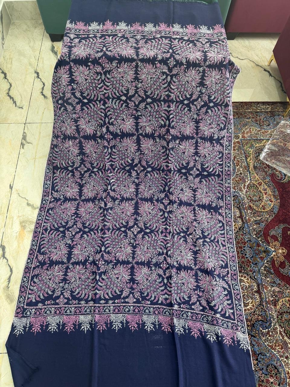 Pure pashmina handmade embroidery beautiful designer jamawar