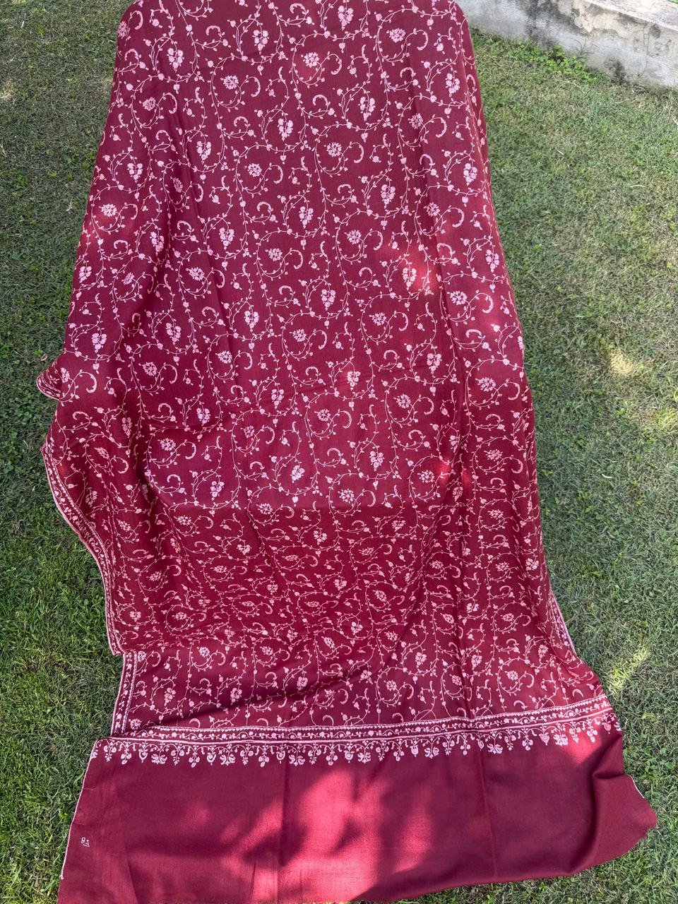 Pure pashmina sozni handmade embroidery jaal